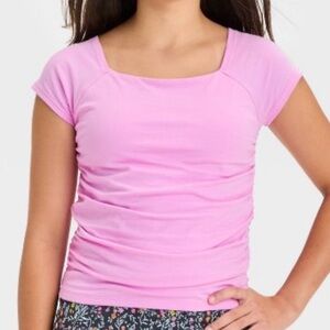 T-shirt with side shirring